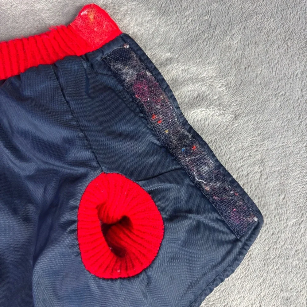Signature Dog Coat Pet Jacket Small Red Blue Yellow Plaid‎ Fleece Lined Velcro